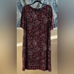 Roz & Ali Floral & Paisley Dress, Size XL